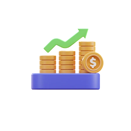 Money Growth 3D Illustration