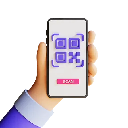 Qr Code Scan 3D Illustration