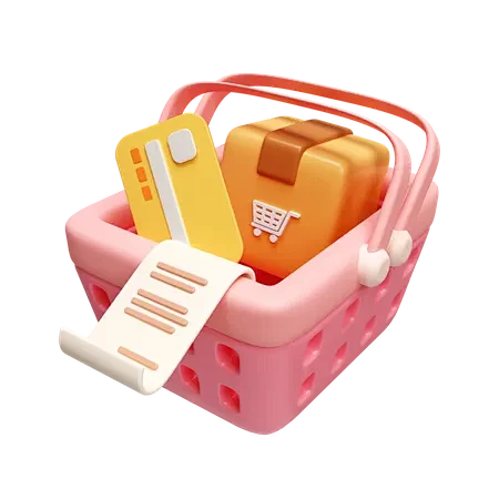 Package Basket 3D Icon